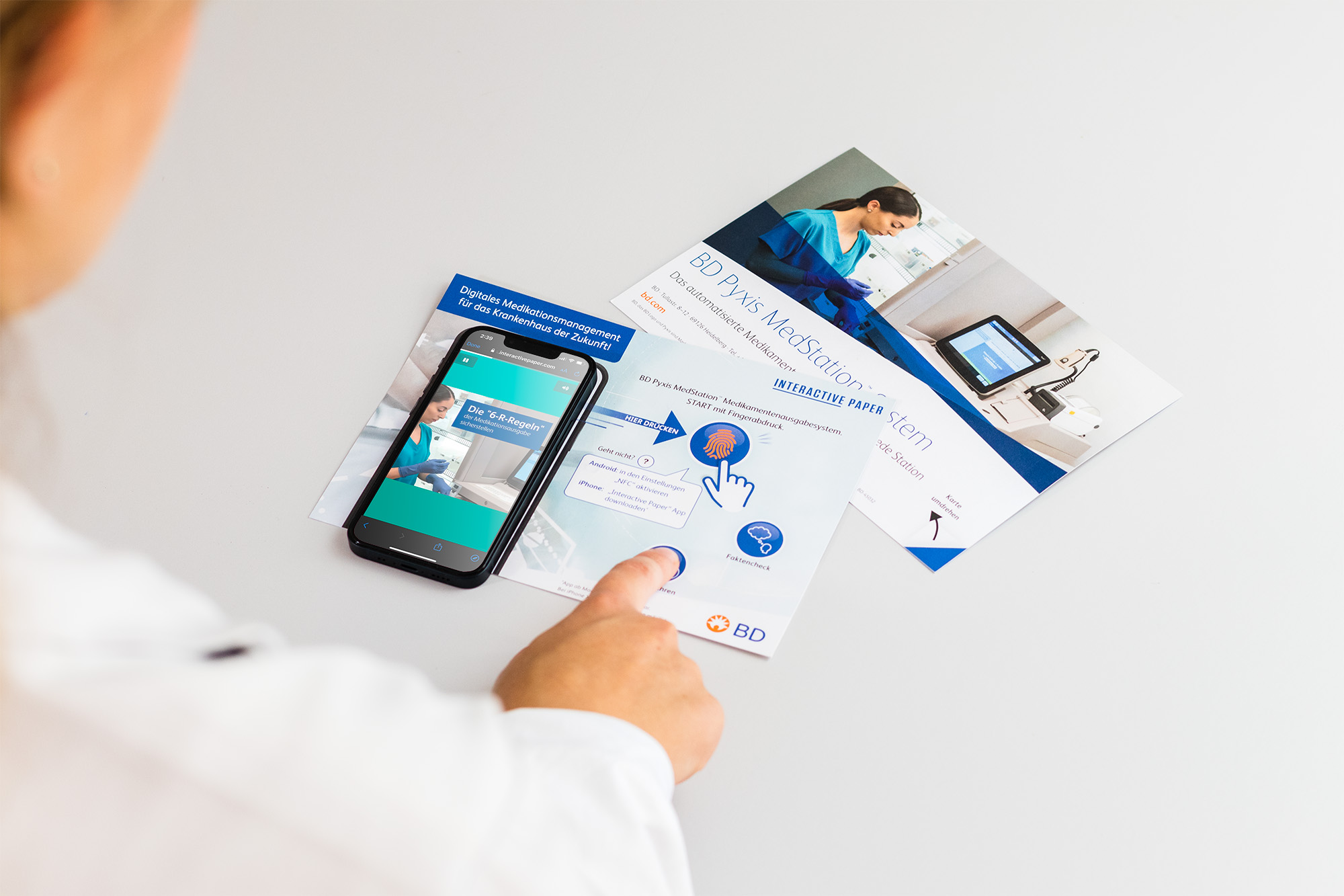 bd using Interactive Paper for their marketing